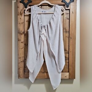 Jennifer Lopez Pink Metallic Lace Cardigan XS